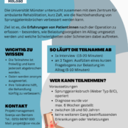Forschung und Wissenschaft im ZaR Münster – AnkeReLoad, Teilnahmebedingungen in der Übersicht
